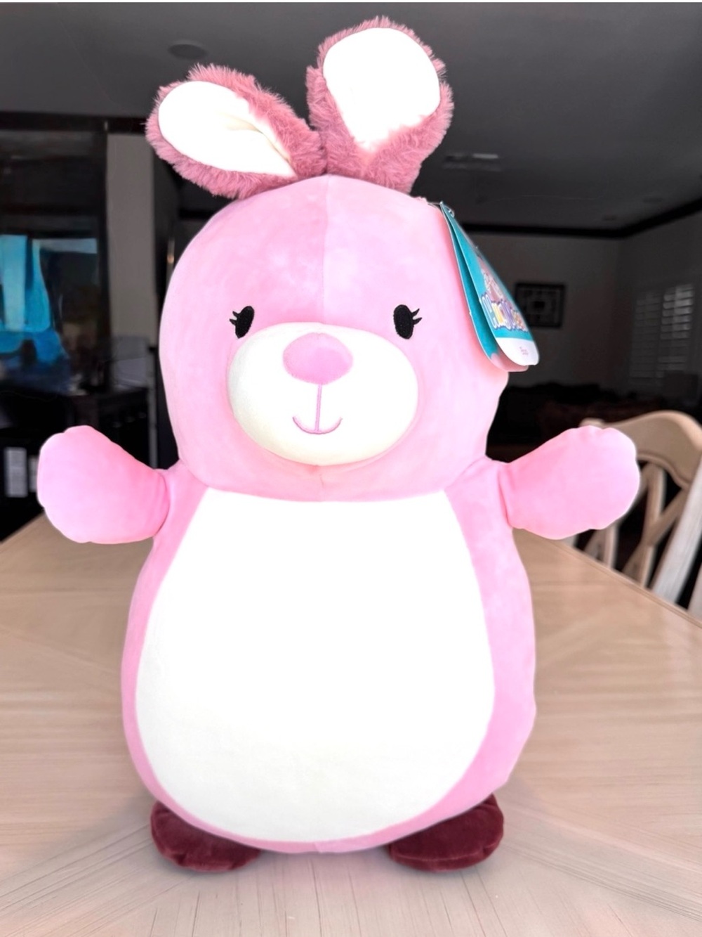 Squishmallows Bop Bunny 22” HugMees Pink Easter Plush NWT Kellytoy 2022